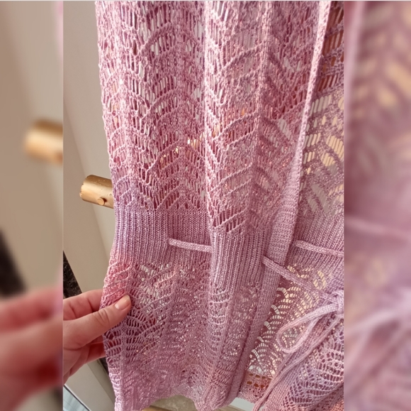 Korean Macrame Lavender Cover Up - Picture 3 of 7